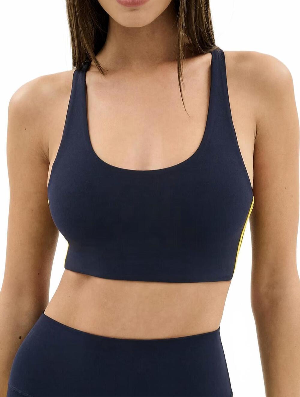 NEW SPLITS59 ella airweight bra in indigo/bright yellow